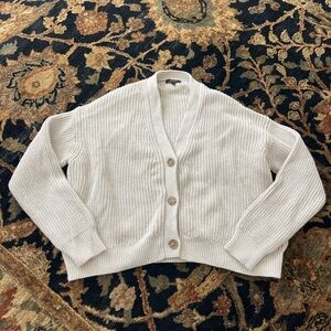 Quince Ivory Button-Up Cardigan
